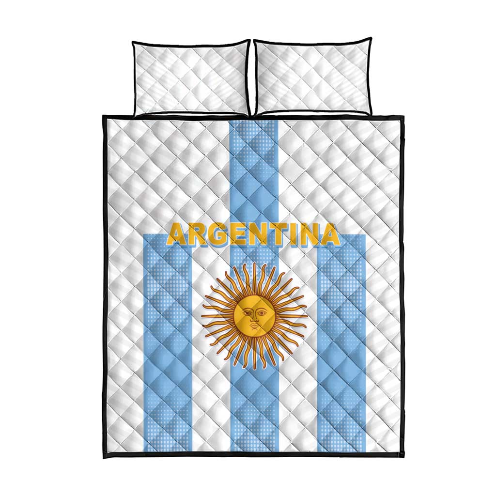 Argentina Football Quilt Bed Set Albiceleste Unique Style
