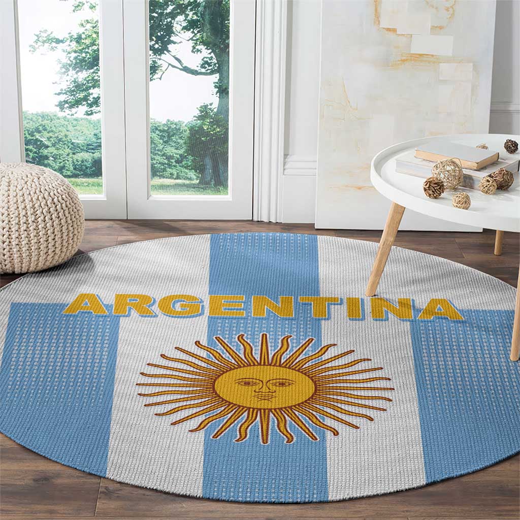 Argentina Football Round Carpet Albiceleste Unique Style