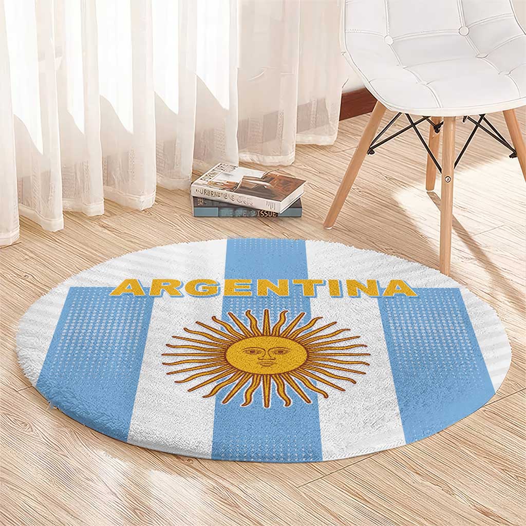 Argentina Football Round Carpet Albiceleste Unique Style