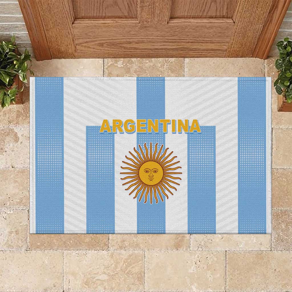 Argentina Football Rubber Doormat Albiceleste Unique Style