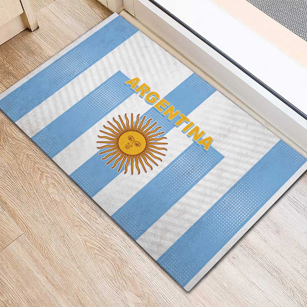 Argentina Football Rubber Doormat Albiceleste Unique Style
