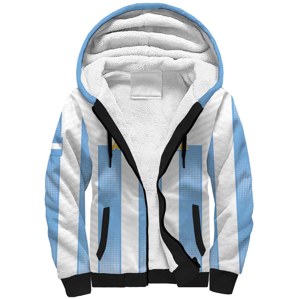 Custom Argentina Football Sherpa Hoodie Albiceleste Unique Style
