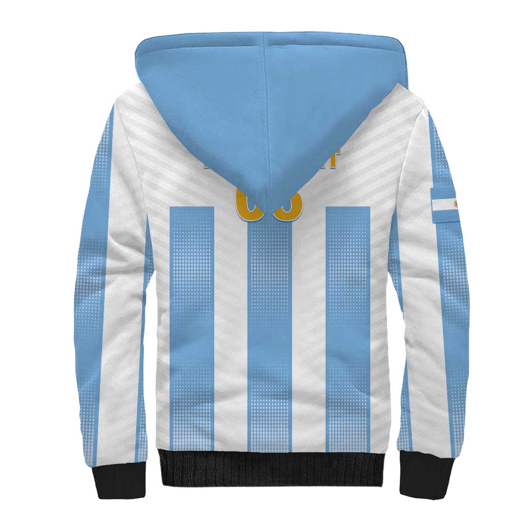 Custom Argentina Football Sherpa Hoodie Albiceleste Unique Style