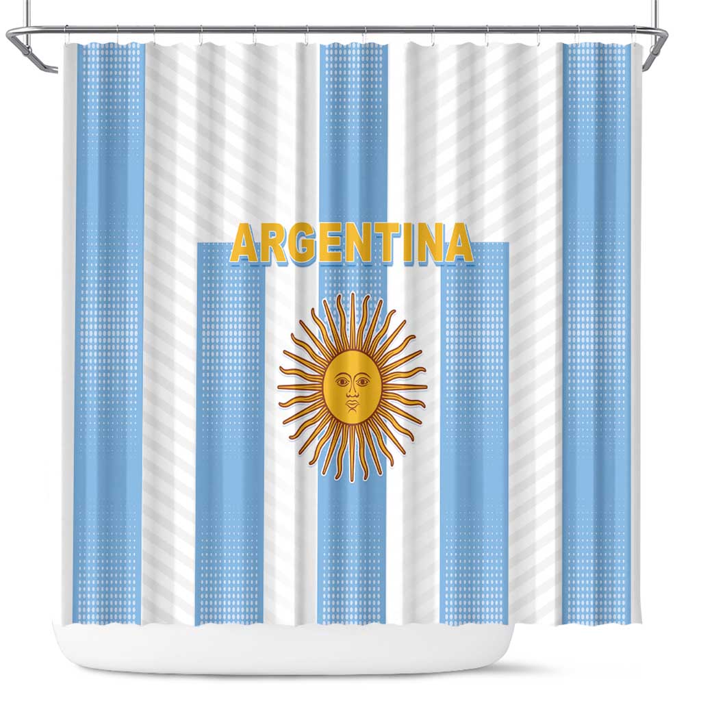 Argentina Football Shower Curtain Albiceleste Unique Style