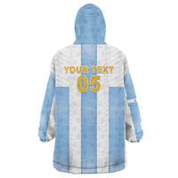 Custom Argentina Football Wearable Blanket Hoodie Albiceleste Unique Style