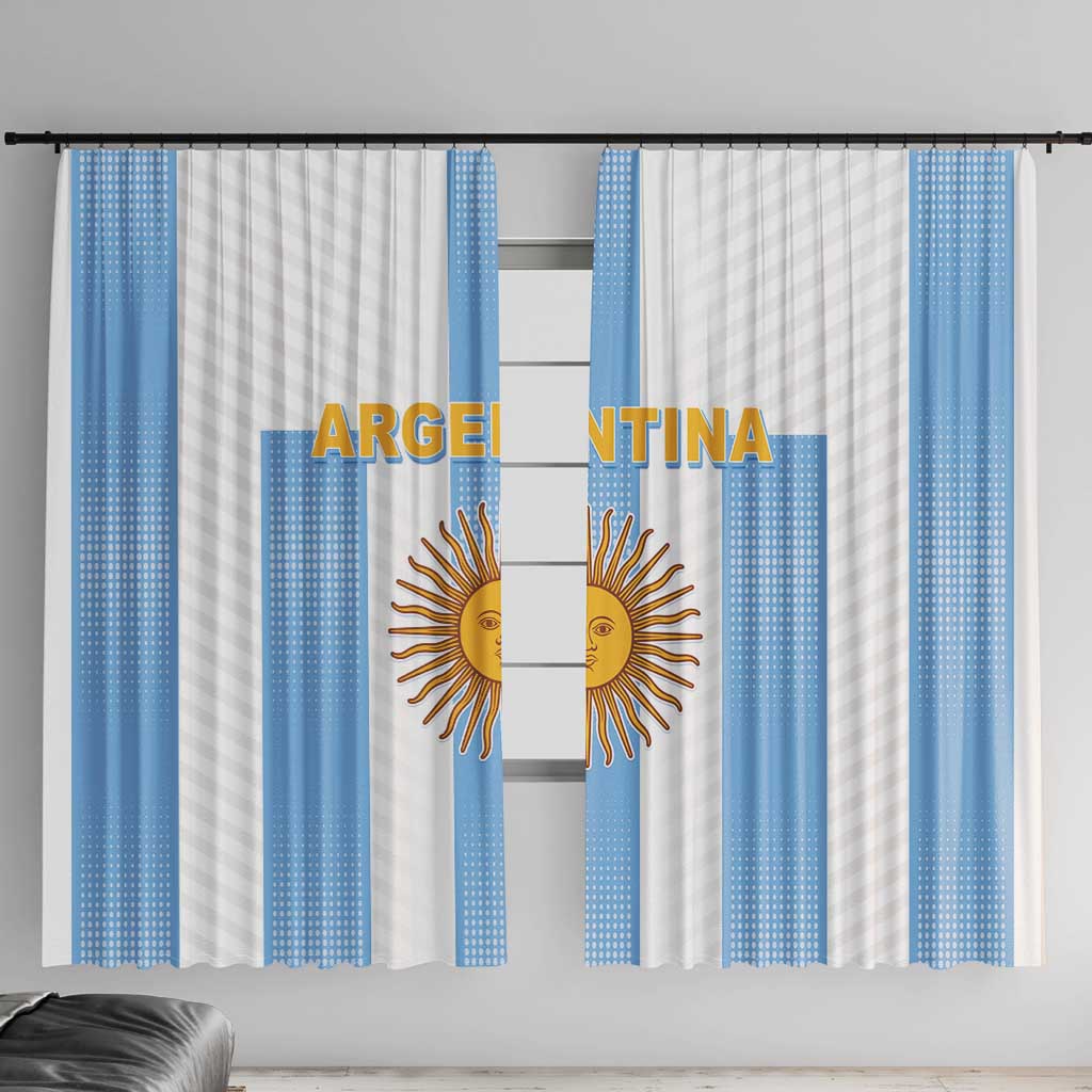 Argentina Football Window Curtain Albiceleste Unique Style