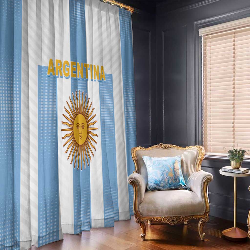 Argentina Football Window Curtain Albiceleste Unique Style