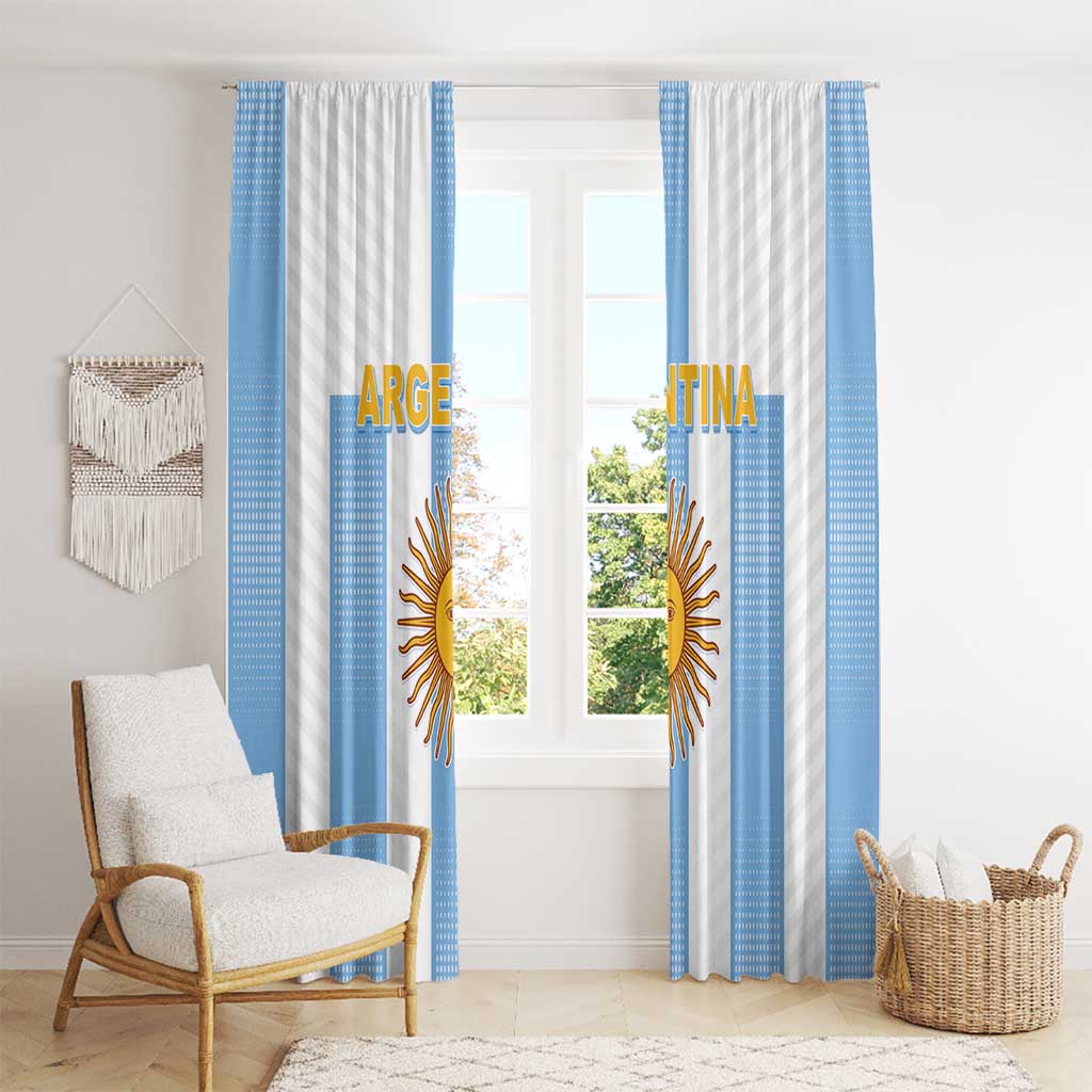 Argentina Football Window Curtain Albiceleste Unique Style