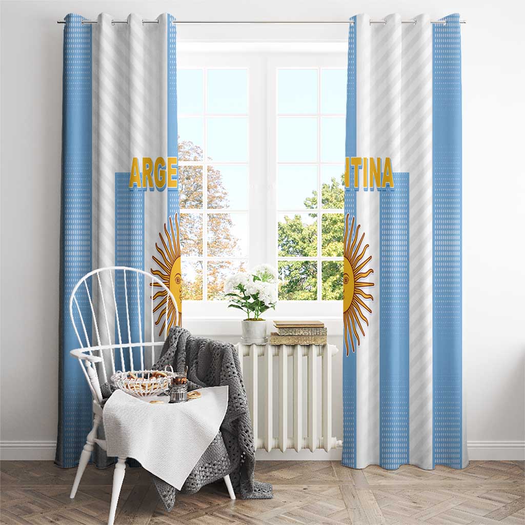 Argentina Football Window Curtain Albiceleste Unique Style
