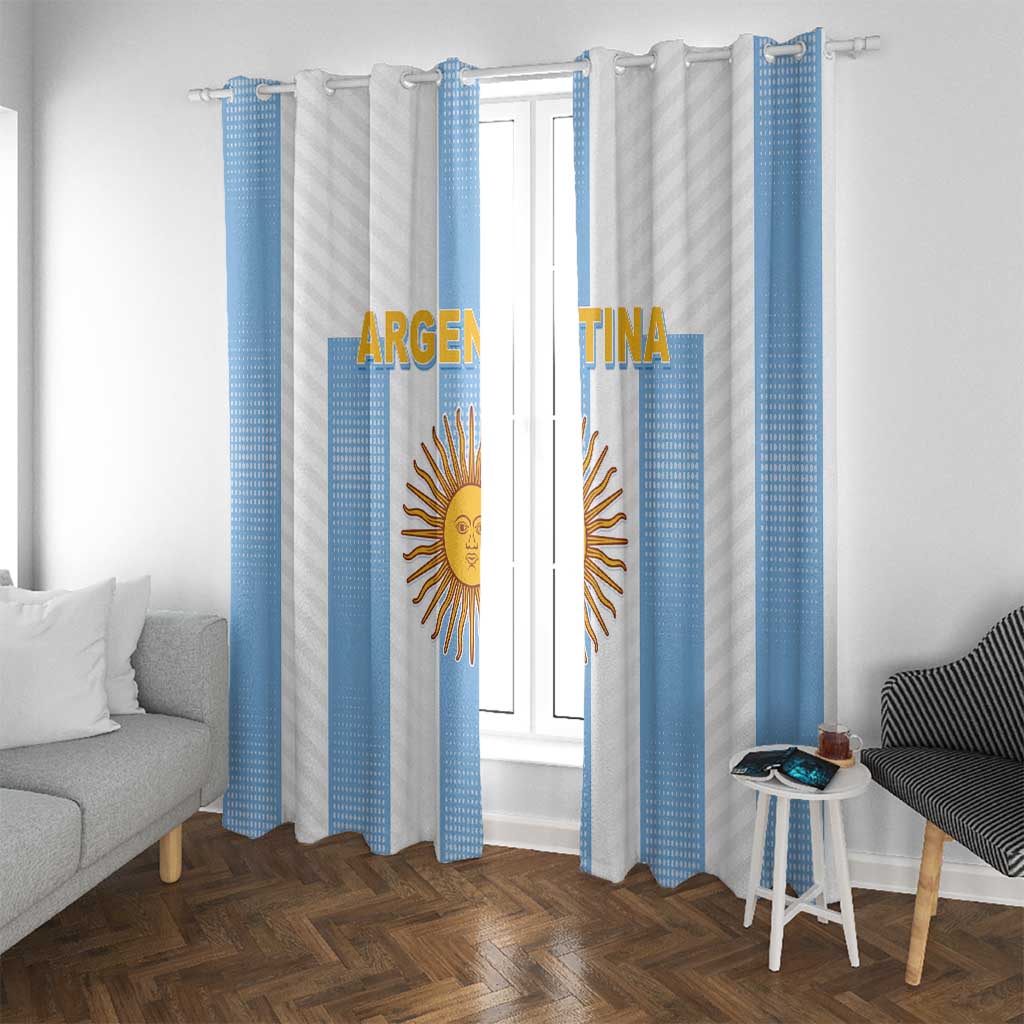 Argentina Football Window Curtain Albiceleste Unique Style
