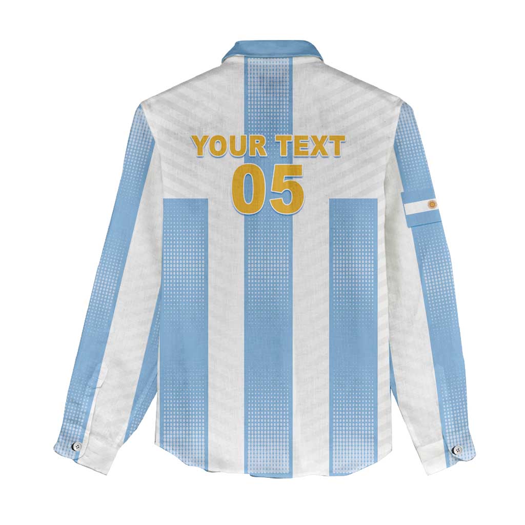 Custom Argentina Football Women Casual Shirt Albiceleste Unique Style