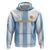 Custom Argentina Football Zip Hoodie Albiceleste Unique Style