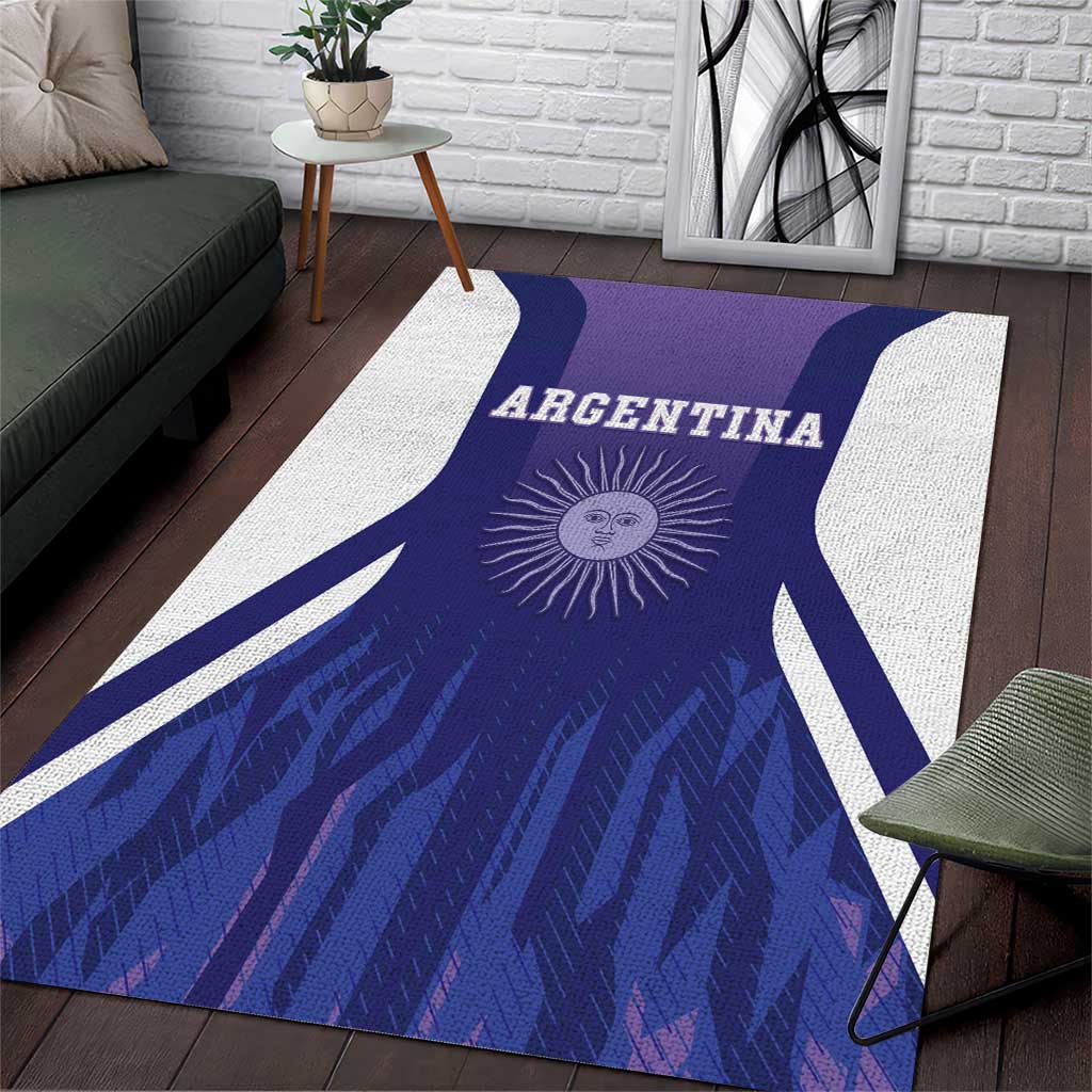 Argentina 2025 Football Area Rug Purple Version