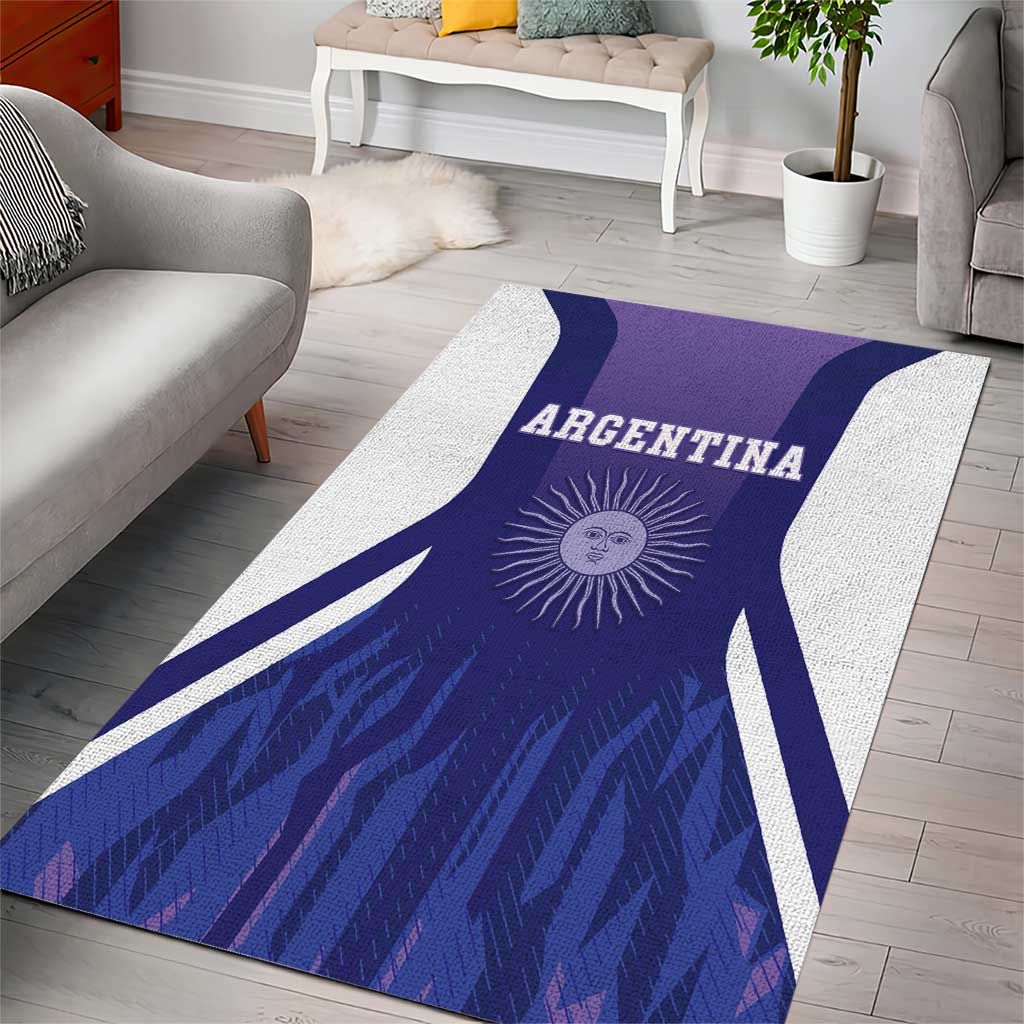 Argentina 2025 Football Area Rug Purple Version