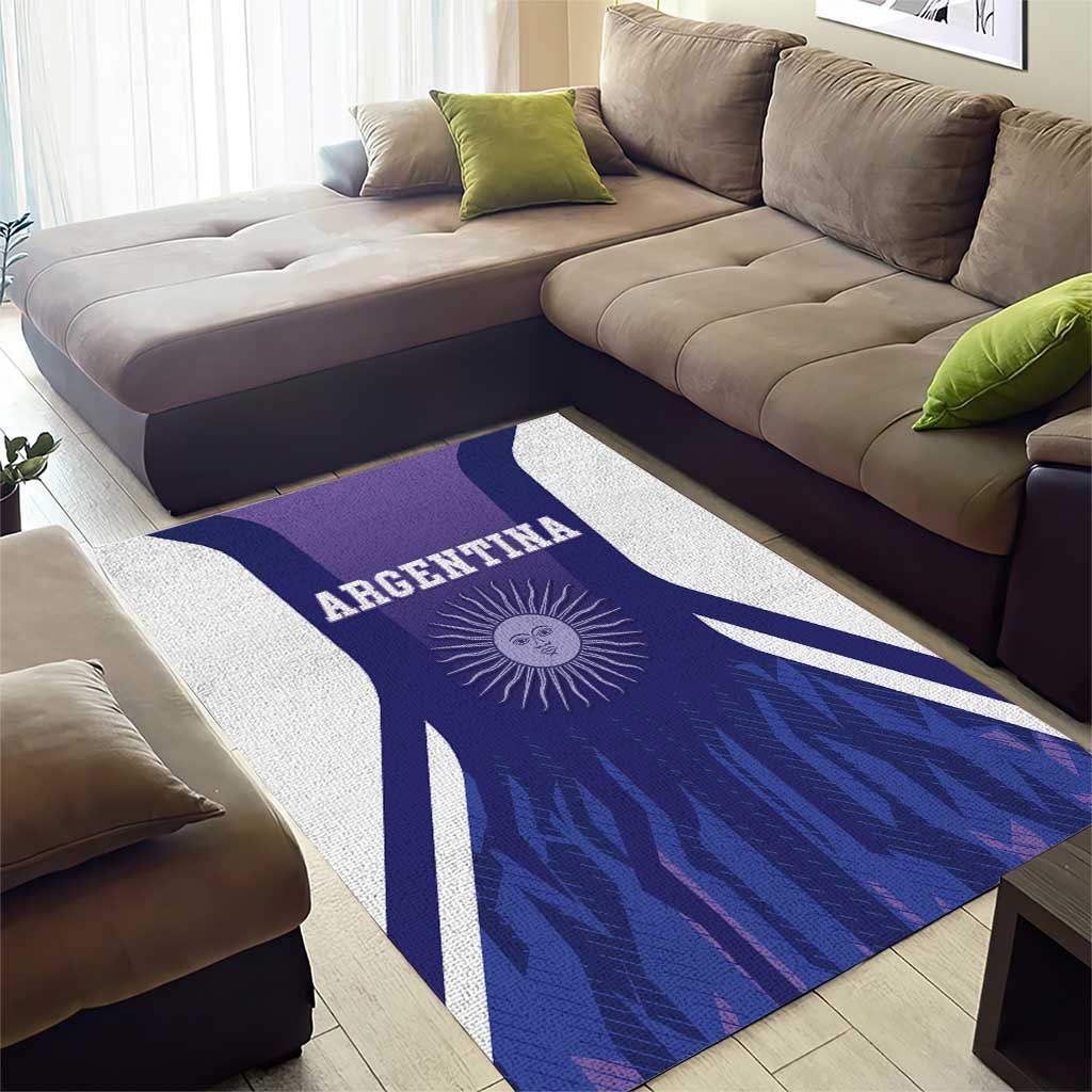 Argentina 2025 Football Area Rug Purple Version
