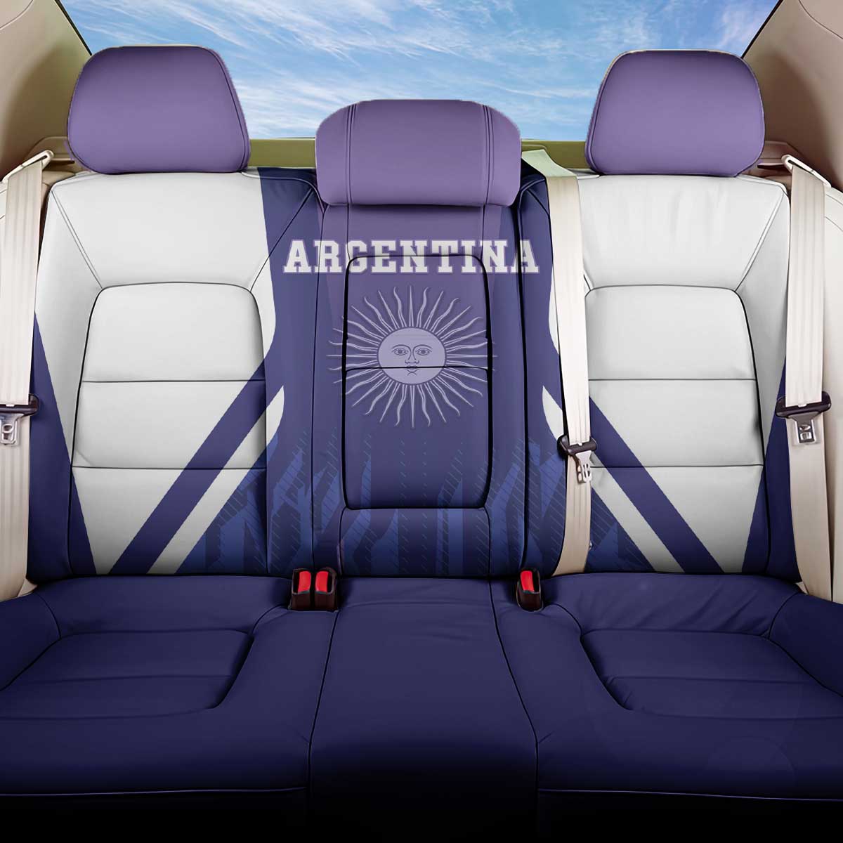 Argentina 2025 Football Back Car Seat Cover Purple Version