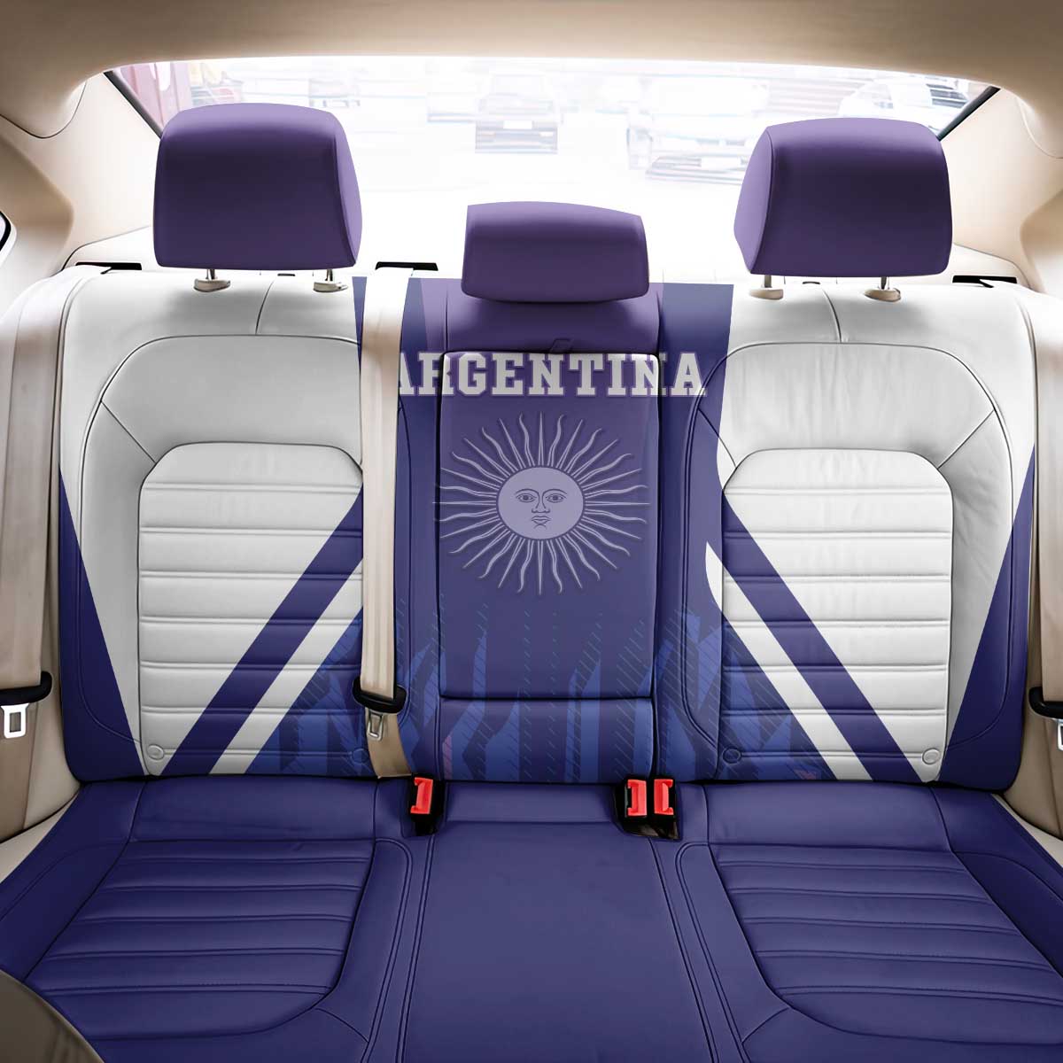 Argentina 2025 Football Back Car Seat Cover Purple Version