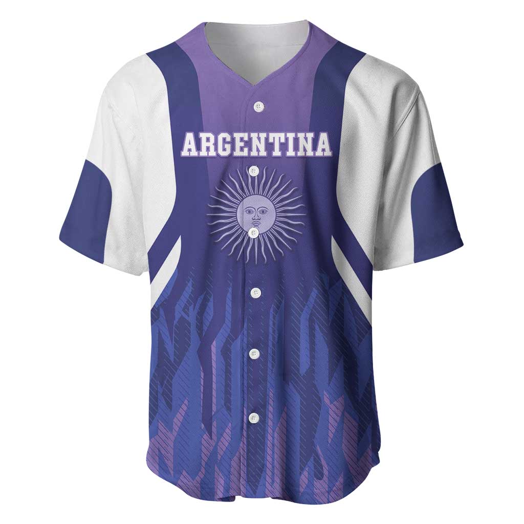 Custom Argentina 2025 Football Baseball Jersey Purple Version
