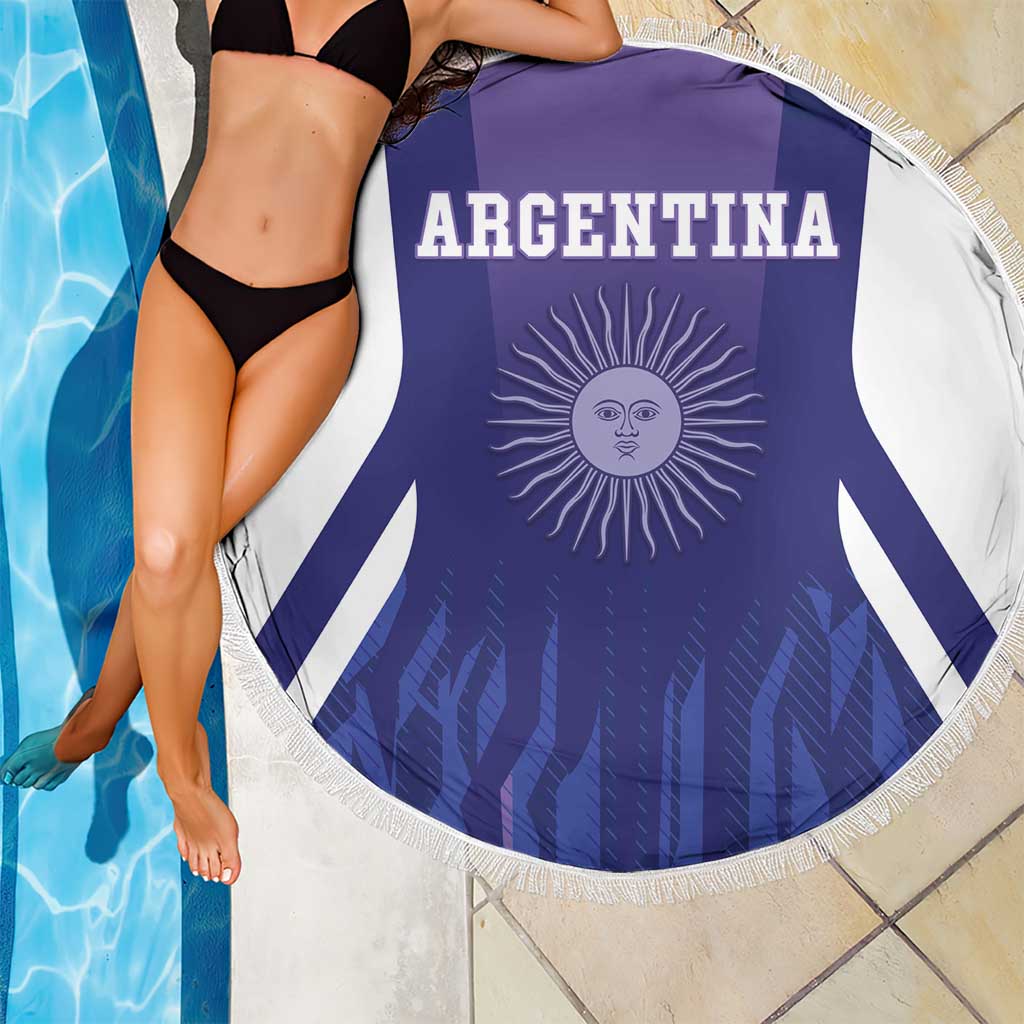 Argentina 2025 Football Beach Blanket Purple Version