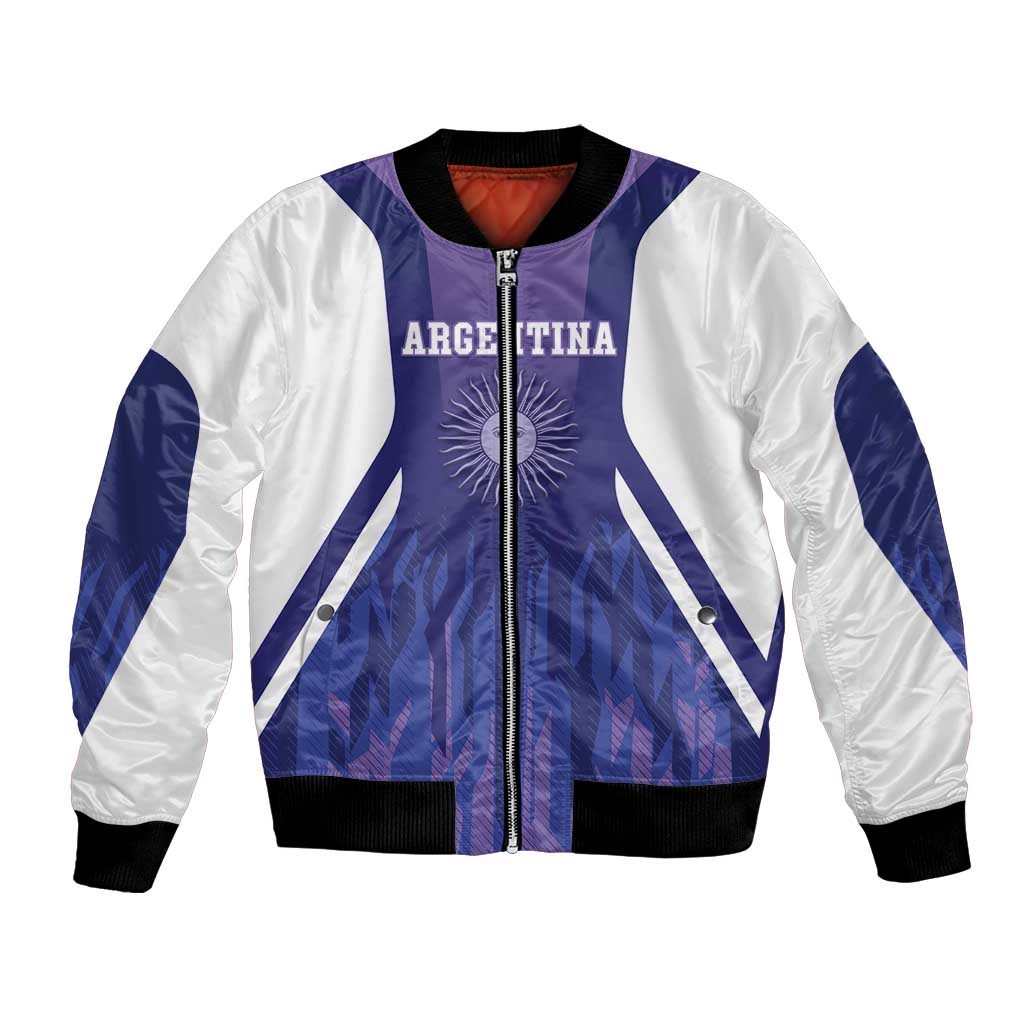Custom Argentina 2025 Football Bomber Jacket Purple Version