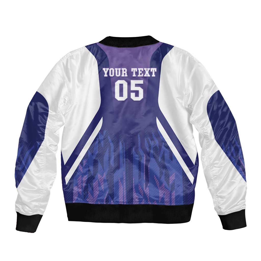 Custom Argentina 2025 Football Bomber Jacket Purple Version