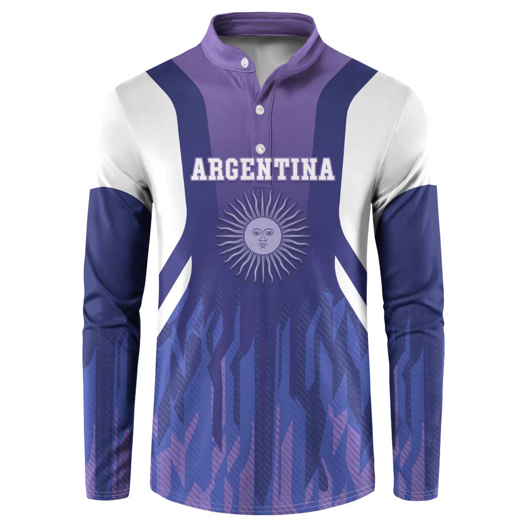 Custom Argentina 2025 Football Button Sweatshirt Purple Version