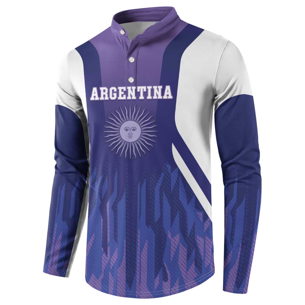 Custom Argentina 2025 Football Button Sweatshirt Purple Version