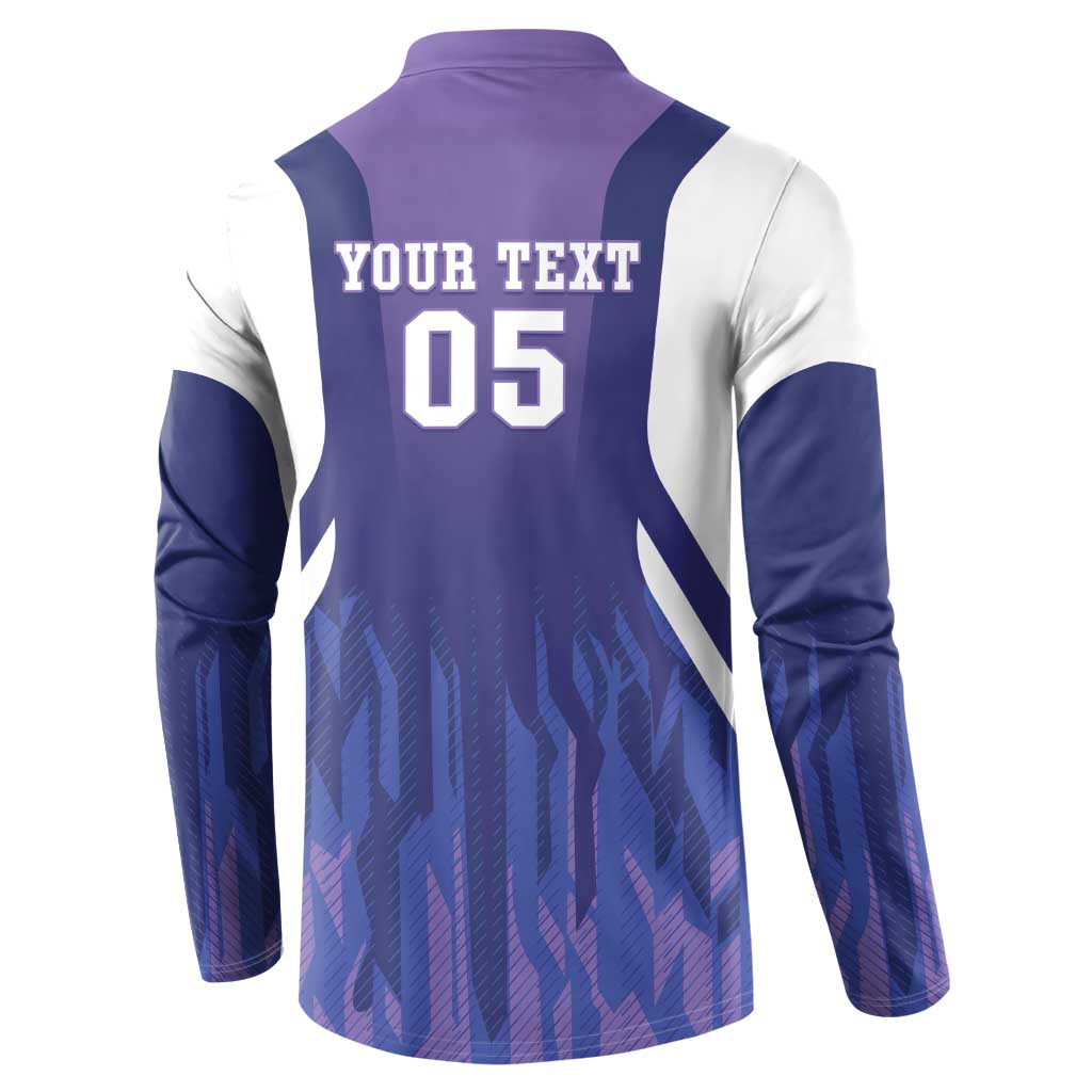 Custom Argentina 2025 Football Button Sweatshirt Purple Version