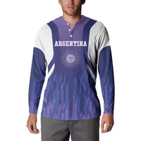 Custom Argentina 2025 Football Button Sweatshirt Purple Version