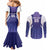 Custom Argentina 2025 Football Couples Matching Mermaid Dress and Long Sleeve Button Shirt Purple Version