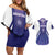 Custom Argentina 2025 Football Couples Matching Off Shoulder Short Dress and Hawaiian Shirt Purple Version