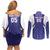 Custom Argentina 2025 Football Couples Matching Off Shoulder Short Dress and Long Sleeve Button Shirt Purple Version