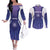 Custom Argentina 2025 Football Couples Matching Off The Shoulder Long Sleeve Dress and Long Sleeve Button Shirt Purple Version
