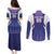 Custom Argentina 2025 Football Couples Matching Puletasi and Long Sleeve Button Shirt Purple Version