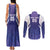 Custom Argentina 2025 Football Couples Matching Tank Maxi Dress and Long Sleeve Button Shirt Purple Version