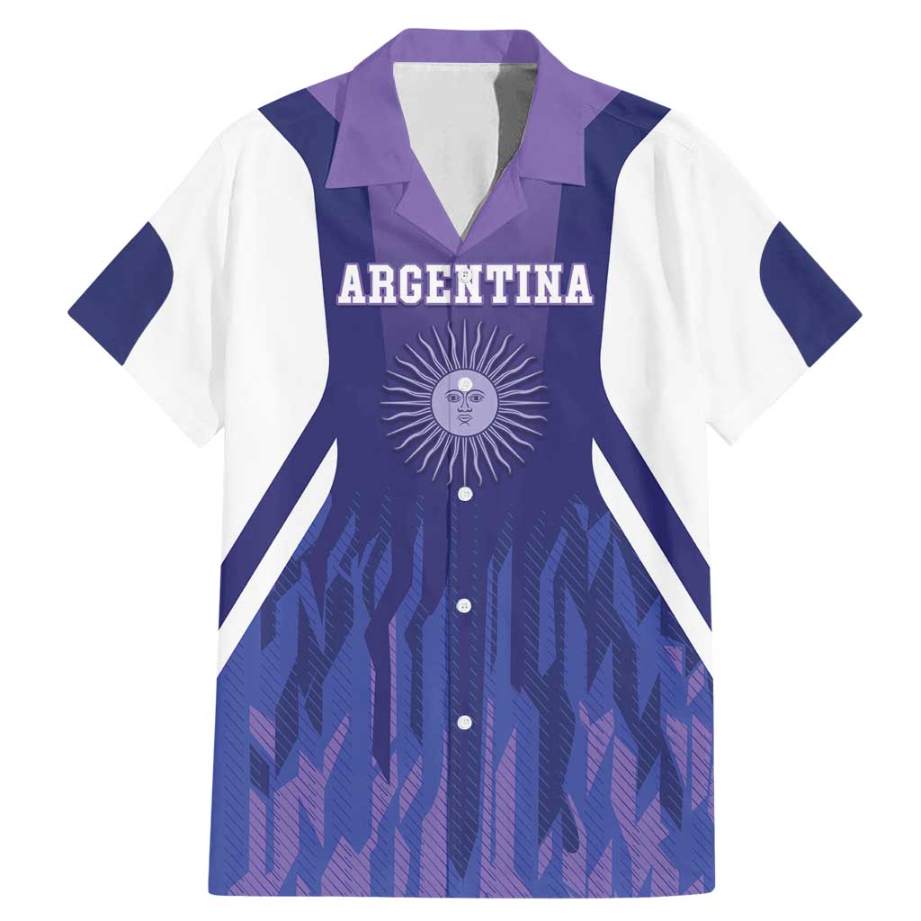 Custom Argentina 2025 Football Family Matching Mermaid Dress and Hawaiian Shirt Purple Version