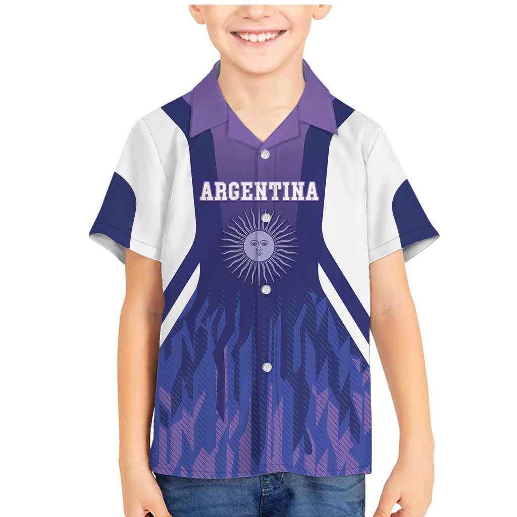 Custom Argentina 2025 Football Family Matching Mermaid Dress and Hawaiian Shirt Purple Version