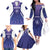 Custom Argentina 2025 Football Family Matching Off The Shoulder Long Sleeve Dress and Hawaiian Shirt Purple Version