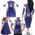 Custom Argentina 2025 Football Family Matching Off The Shoulder Long Sleeve Dress and Hawaiian Shirt Purple Version
