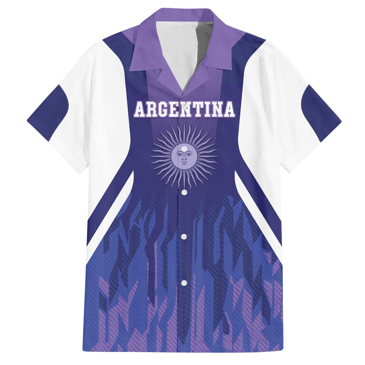 Custom Argentina 2025 Football Family Matching Off The Shoulder Long Sleeve Dress and Hawaiian Shirt Purple Version