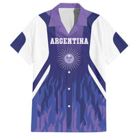 Custom Argentina 2025 Football Family Matching Off The Shoulder Long Sleeve Dress and Hawaiian Shirt Purple Version