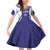 Custom Argentina 2025 Football Family Matching Off Shoulder Short Dress and Hawaiian Shirt Purple Version