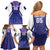 Custom Argentina 2025 Football Family Matching Off Shoulder Short Dress and Hawaiian Shirt Purple Version
