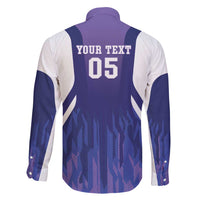 Custom Argentina 2025 Football Family Matching Off Shoulder Short Dress and Hawaiian Shirt Purple Version