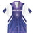 Custom Argentina 2025 Football Family Matching Short Sleeve Bodycon Dress and Hawaiian Shirt Purple Version