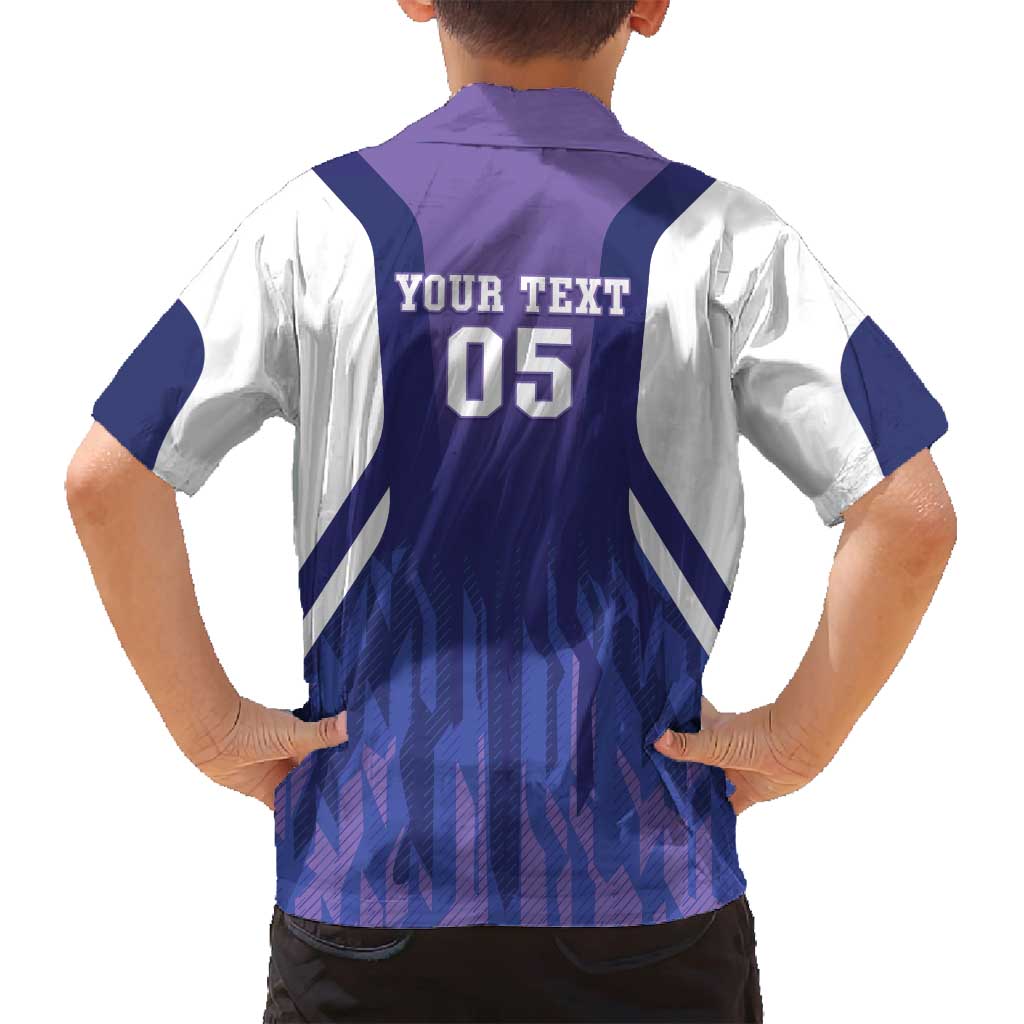 Custom Argentina 2025 Football Family Matching Summer Maxi Dress and Hawaiian Shirt Purple Version
