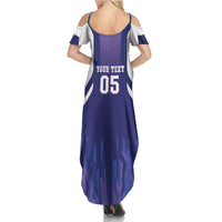 Custom Argentina 2025 Football Family Matching Summer Maxi Dress and Hawaiian Shirt Purple Version