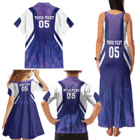 Custom Argentina 2025 Football Family Matching Tank Maxi Dress and Hawaiian Shirt Purple Version