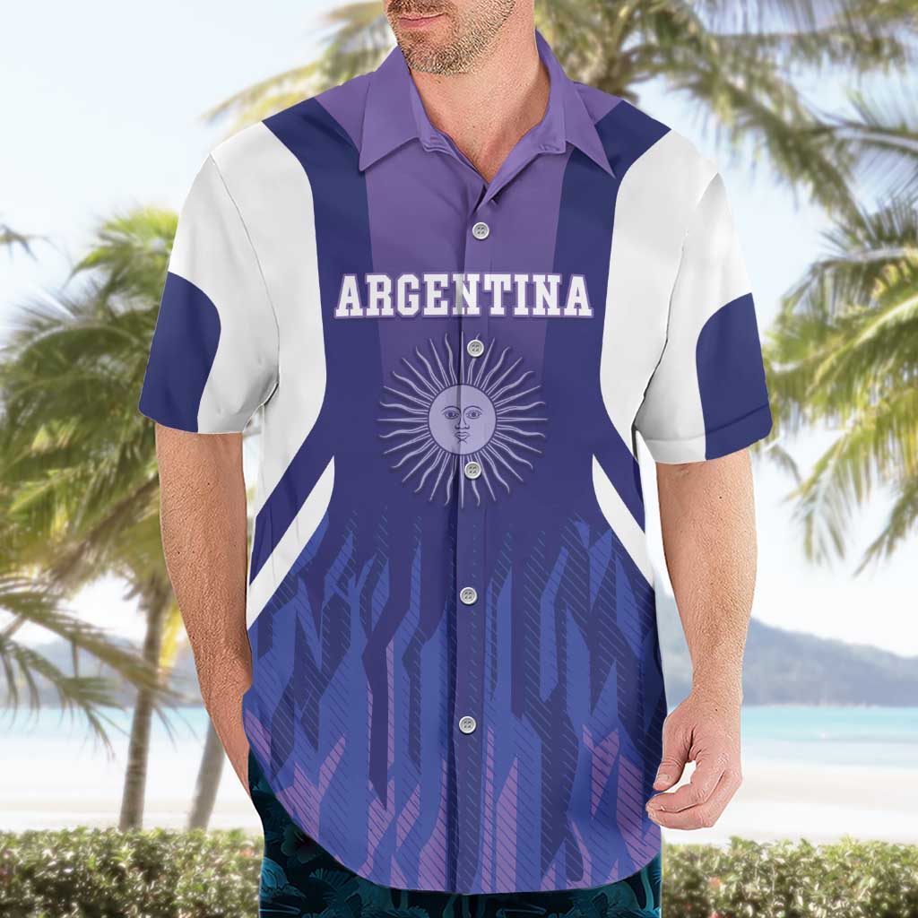 Custom Argentina 2025 Football Hawaiian Shirt Purple Version