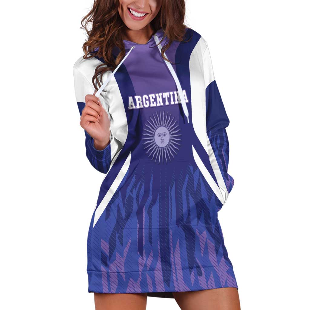 Custom Argentina 2025 Football Hoodie Dress Purple Version